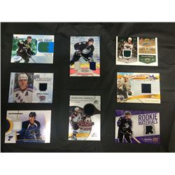 8 Authentic Game worn Jersey Hockey Cards