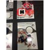 Image 4 : 6 Authentic Game worn Jersey Hockey Cards