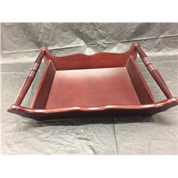Wood serving tray