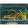 Image 1 : Bin of assorted power cords, electric cables, and more