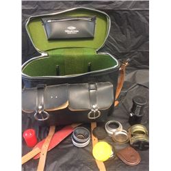 Vintage Camera bag, lenses and filters