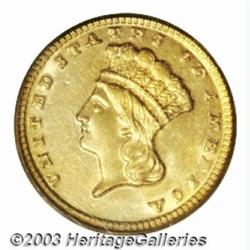 1858-D G$1 MS63 PCGS.