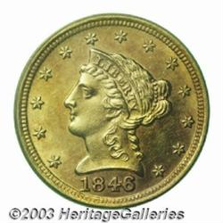 1846-D $2 1/2 MS62 PCGS.