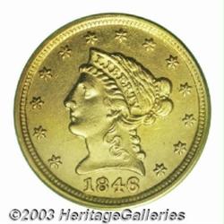 1846-D/D $2 1/2 AU58 PCGS.