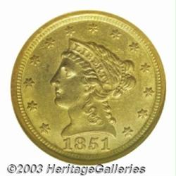 1851-D $2 1/2 MS61 NGC.