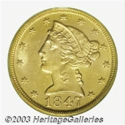 1847-D $5 MS63 PCGS.