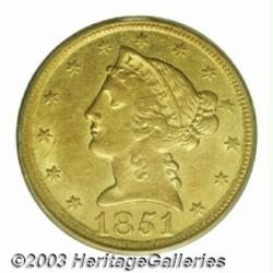 1851-D $5 MS62 PCGS.