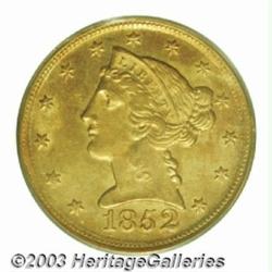 1852-D $5 MS63 PCGS.