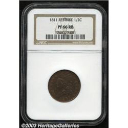 1811 1/2 C Restrike PR66 Red and Brown NGC.