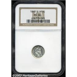 1849-O H10C MS66 NGC.