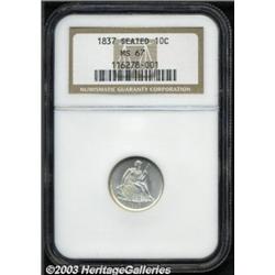 1837 10C Large Date MS67 NGC.