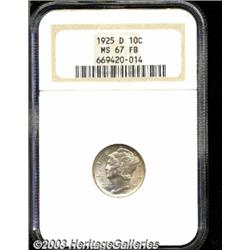 1925-D 10C MS67 Full Bands NGC.