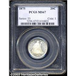 1875 20C MS67 PCGS.