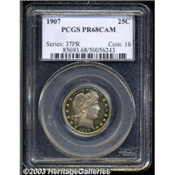 1907 25C PR68 Cameo PCGS.