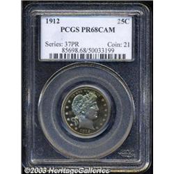 1912 25C PR68 Cameo PCGS.