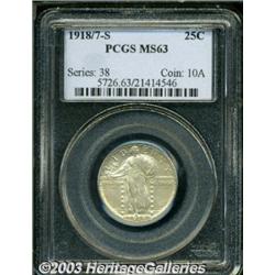 1918/7-S 25C MS63 PCGS.