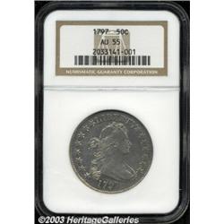 1797 50C AU55 NGC.
