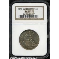 1839 50C No Drapery MS64 NGC.