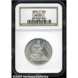 1855-S 50C Arrows MS67 NGC.