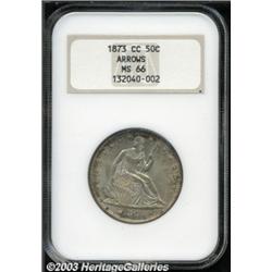 1873-CC 50C Arrows MS66 NGC.