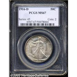 1916-D 50C MS67 PCGS.