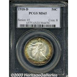 1918-D 50C MS65 PCGS.