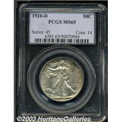 1920-D 50C MS65 PCGS.