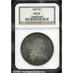1800 S$1 Dotted Date MS62 NGC.