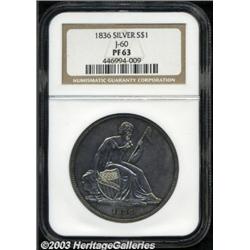 1836 PS$1 Name on Base, J-60 Restrike, Pollock-