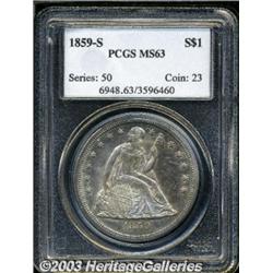 1859-S S$1 MS63 PCGS.