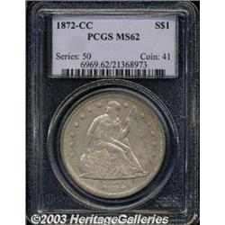 1872-CC S$1 MS62 PCGS.