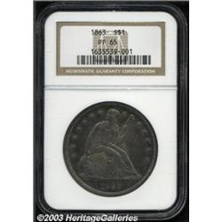 1863 S$1 PR65 NGC.
