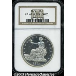 1875 T$1 PR65 Deep Cameo NGC.