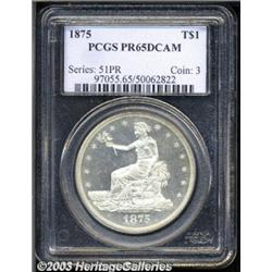 1875 T$1 PR65 Deep Cameo PCGS.