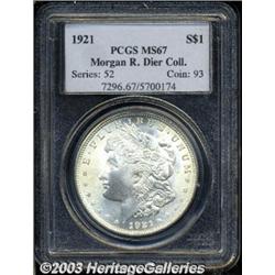 1921 S$1 MS67 PCGS.
