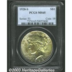 1928-S S$1 MS65 PCGS.