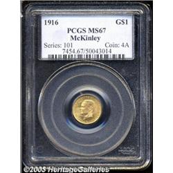 1916 G$1 McKinley MS67 PCGS.