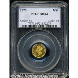 1875 G$1 MS64 PCGS.