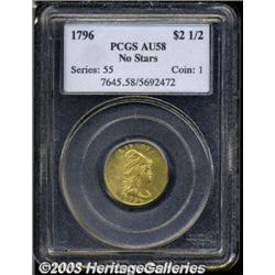 1796 $2 1/2 No Stars AU58 PCGS.