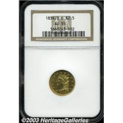 1839/8-D $2 1/2 AU55 NGC.