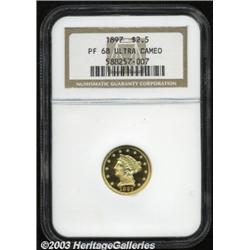 1897 $2 1/2 PR68 Ultra Cameo NGC.