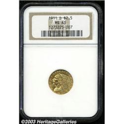 1911-D $2 1/2 MS63 NGC.