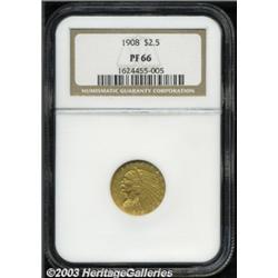 1908 $2 1/2 PR66 NGC.