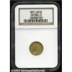 1915 $2 1/2 PR64 NGC.