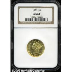 1841 $5 MS64 NGC.