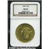Image 1 : 1850 $20 MS60 NGC.