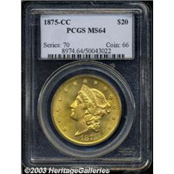 1875-CC $20 MS64 PCGS.