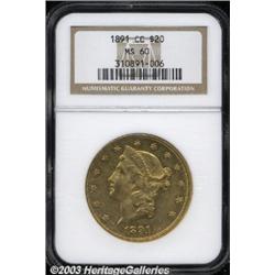 1891-CC $20 MS60 NGC.
