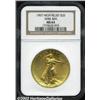 Image 1 : 1907 $20 High Relief, Wire Rim MS64 NGC.