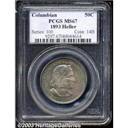 1893 50C Columbian MS67 PCGS.
